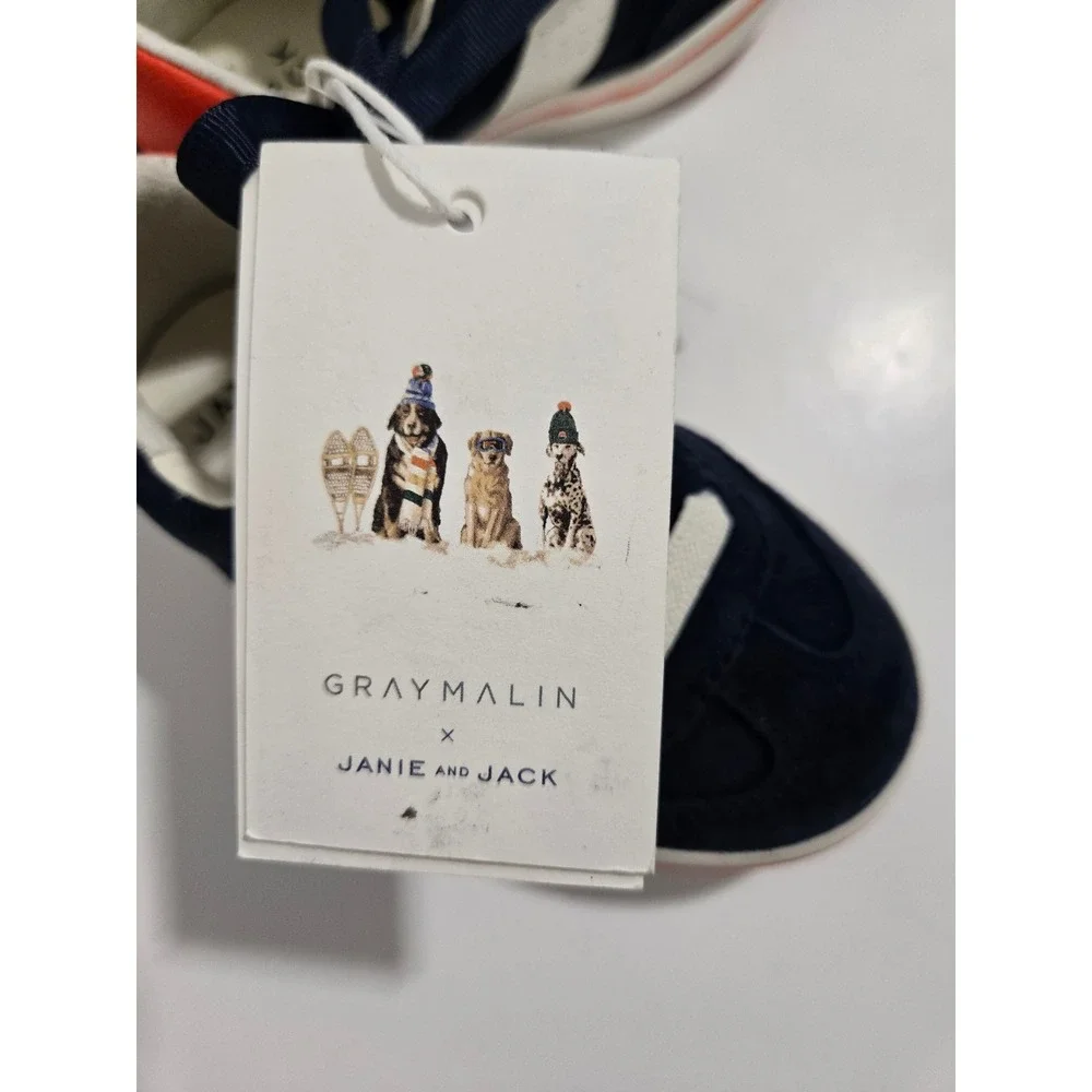 Gray Malin X‎ Janie and Jack Colorblocked Sneaker Blue orange - Size 6 Toddler